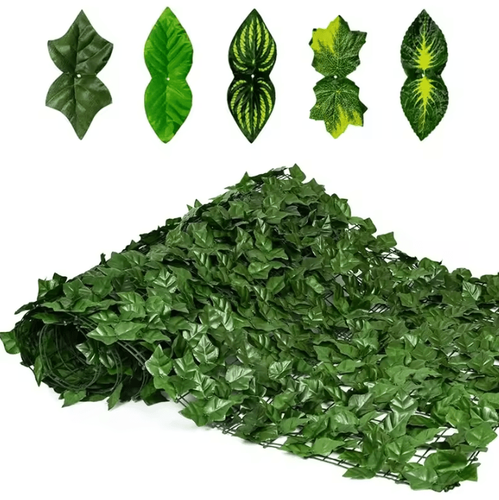 Artificial Ivy Fence Privacy Panels – Expandable Faux Leaf Wall for Balcony & Outdoor Decor