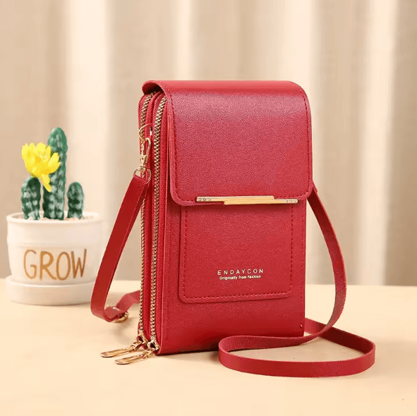 SmartChic Touch Screen Crossbody Phone Bag Soft Leather Women Wallet Purse with Strap Stylish Hands-Free Travel Handbag