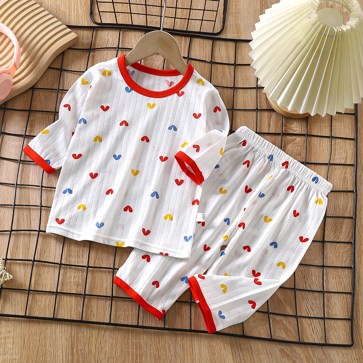 Cotton Baby Pajamas Sets for Toddlers, Long Sleeve Child Pyjamas & Cartoon Kids Nightwear Homewear