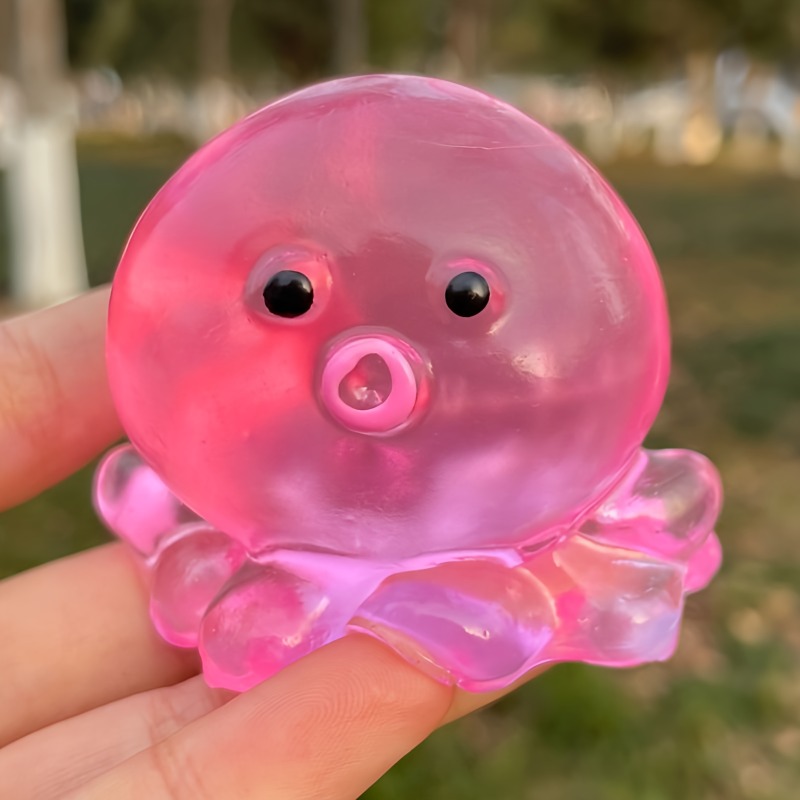 Crystal Clear Octopus Stress Relief Fidget Toy Soft Slow Rebound Sensory Squeeze