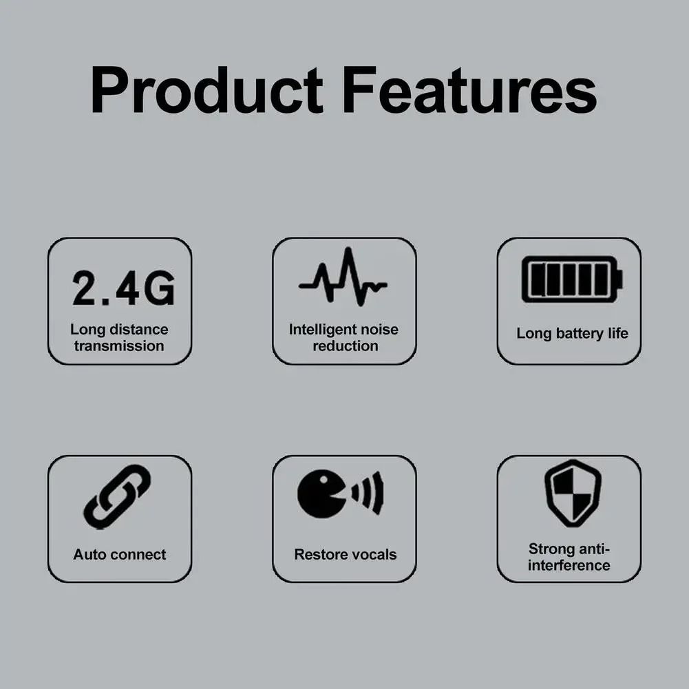 2.4G Wireless Headset Microphone with Transmitter and Receiver