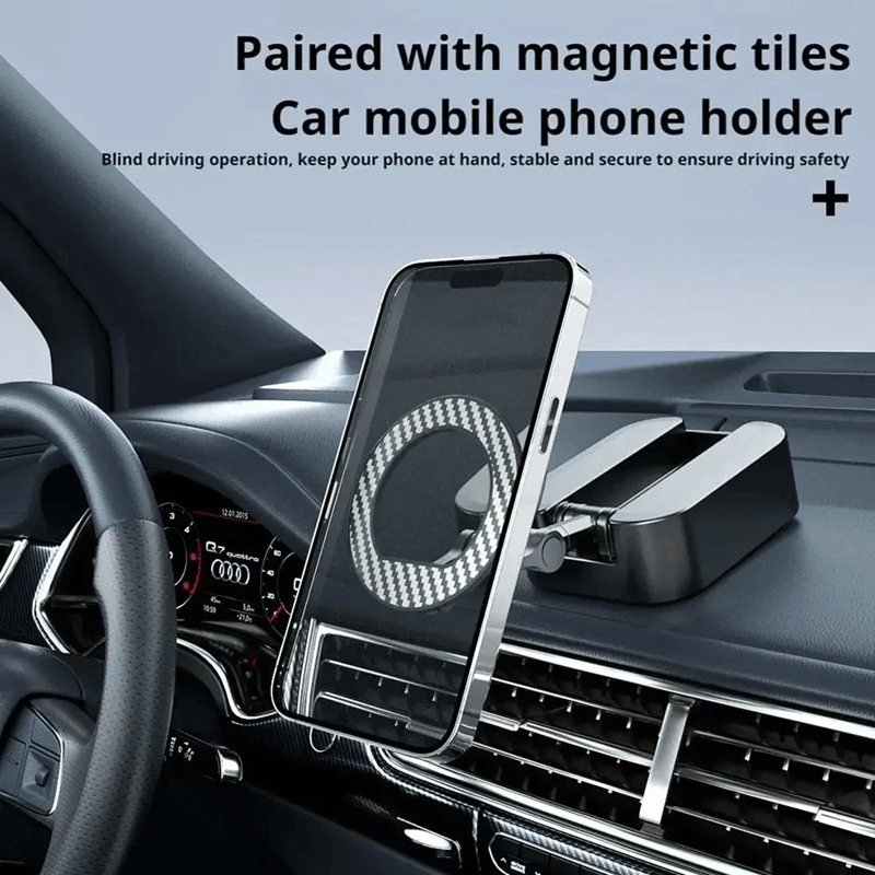Magnetic Phone Stand Foldable Travel Holder Extendable Desk and Airplane Mount