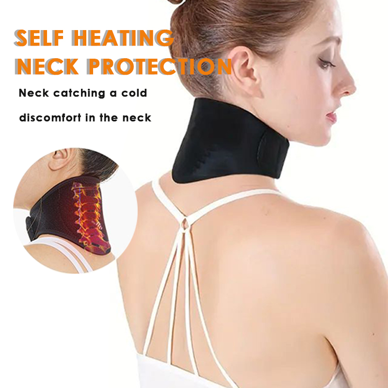 Magnetic Self-Heating Neck Support Brace, Cervical Massage for Warmth and Relaxation, Reusable