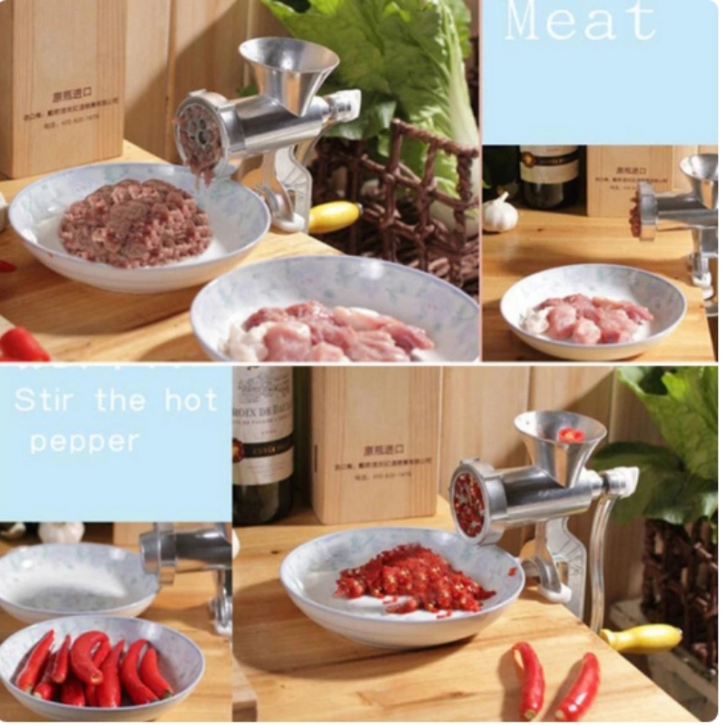 Manual Metal Meat Grinder, Multifunctional Mincer and Sausage Tool for Kitchen, Poultry & Meat Grinding Household