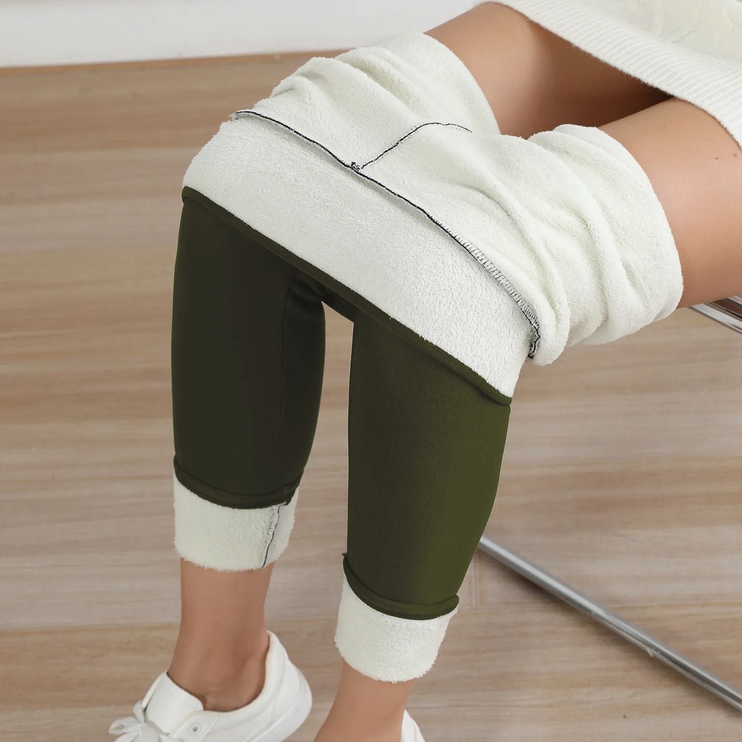 Womens Winter Fleece Lined Leggings High Waist Velvet Warm Tights