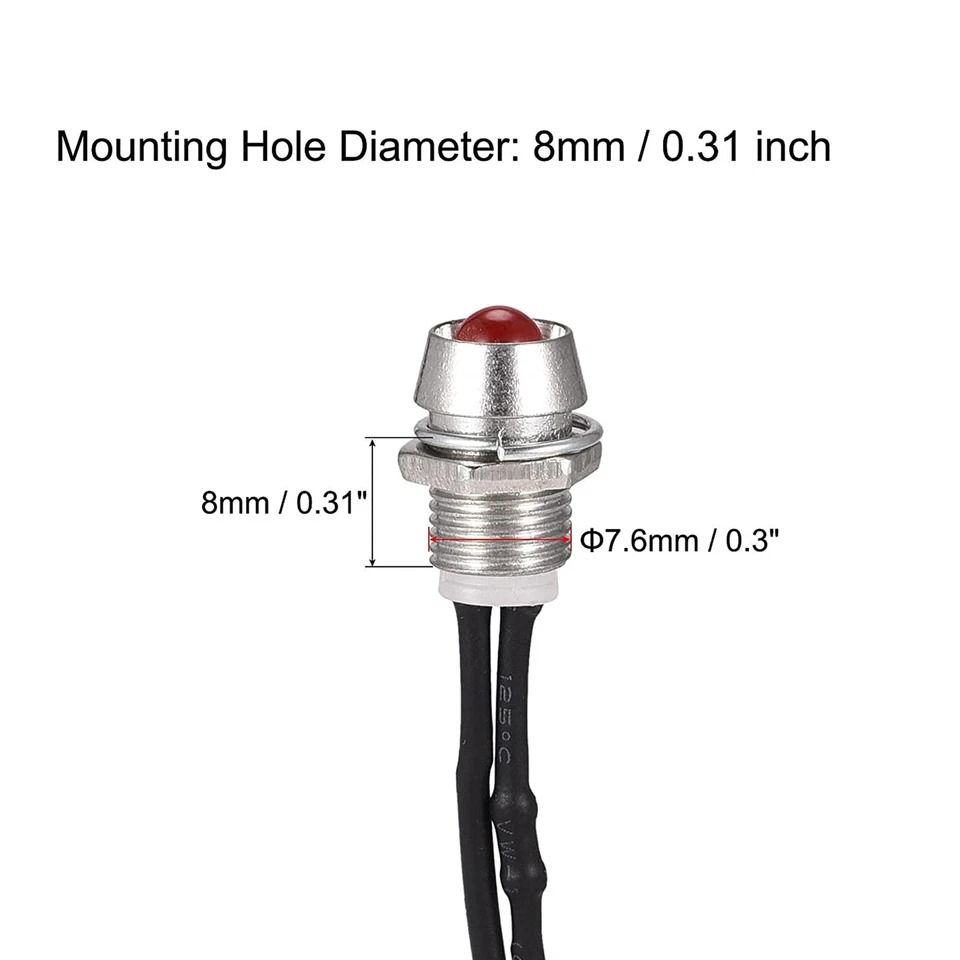 LED Indicator Lights for Car, Boat, and Dashboard Pilot Panel Lamps
