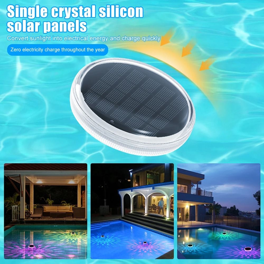 Solar Swimming Pool Lights with Remote | IP67 Waterproof Floating RGB LED Atmosphere Lamp
