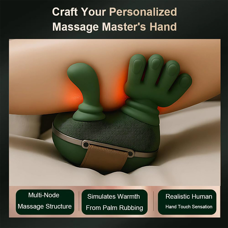 Bionic Neck Shoulder Massager with Heat Wireless Deep Tissue Shiatsu Massage Pillow