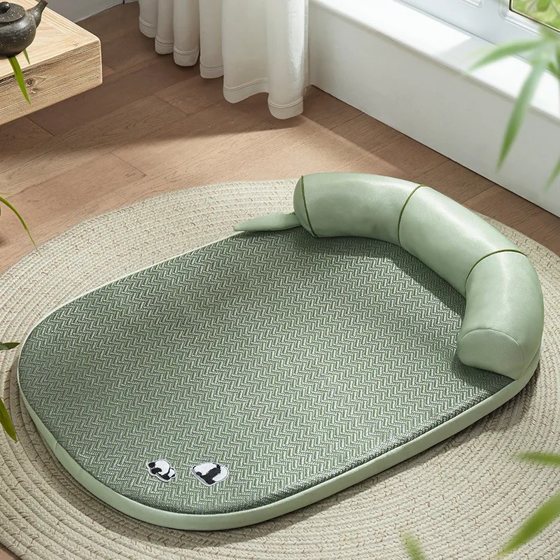 Summer Bed Mat for Dogs, Cooling Dog Cushions Supplies, Sofa Beds Large Small, Pet Accessory Cats Kennel Baskets Pets