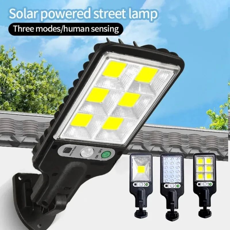 Solar Outdoor LED Courtyard Wall Lamp With 3 Modes, Waterproof Motion Sensor Lighting