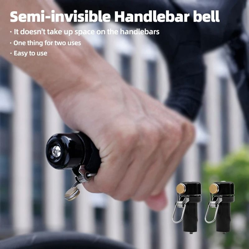 Retro Mini Bicycle Bell for Curved Handlebars with Loud Alarm Sound