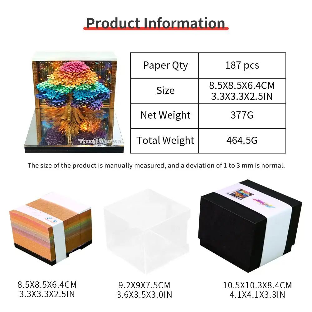 2026 Tear Away 3D Paper Calendar Tree