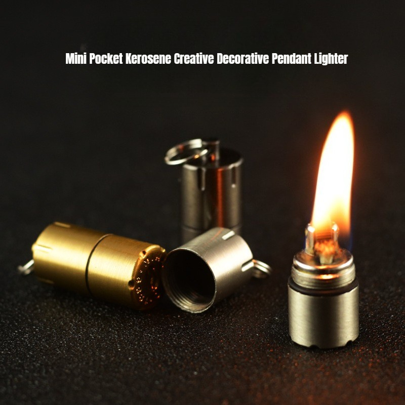 Mini Retro Kerosene Pocket Lighter Portable Fingertip Flame