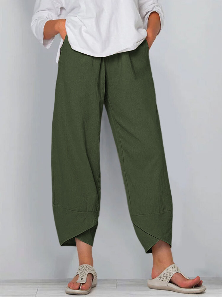 Elegant Autumn Joggers, Street Wear Women Clothes, Cotton Linen Sweatpants, Casual Women Pants