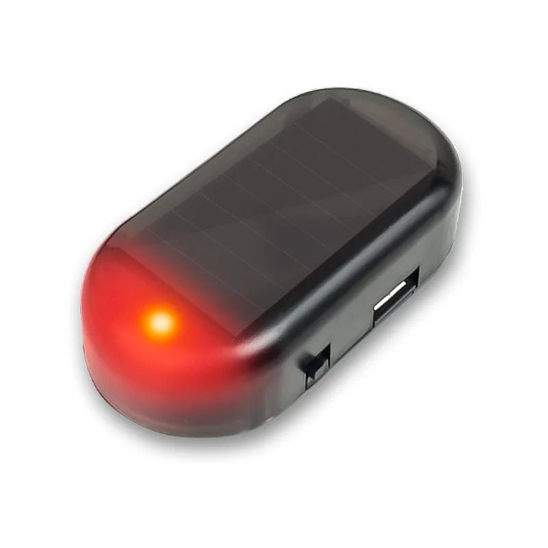 Solar Powered Dummy Car Alarm LED Security Warning Light Set