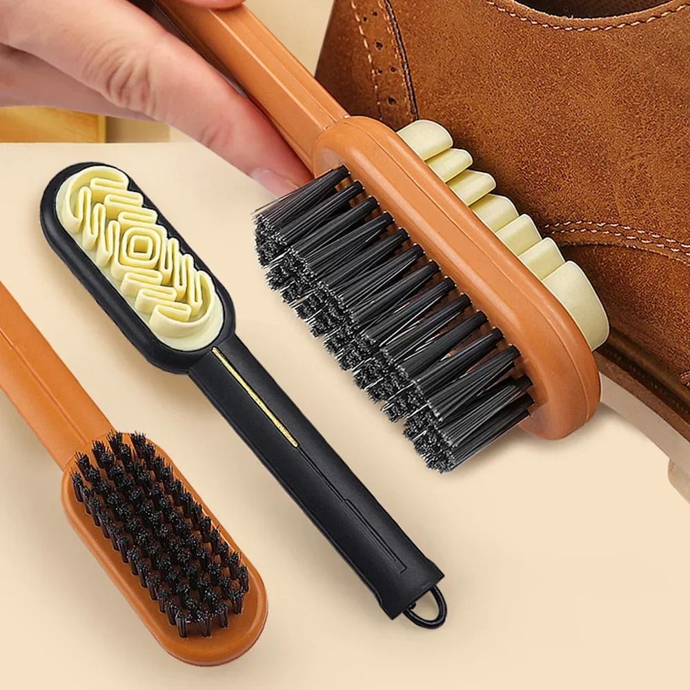2 in 1 Suede Shoe Brush and Suede Cleaning Eraser Long Handle Boot Cleaner Set