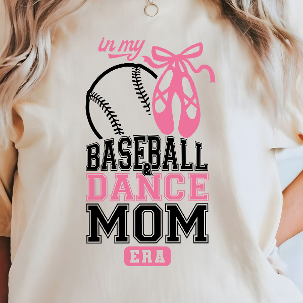 In My Baseball and Dance Mom Era Shirt, Baseball Mom Era Shirt, Dance Mom Era Shirt, Ballet Mama T-shirt, Dance Mama Shi