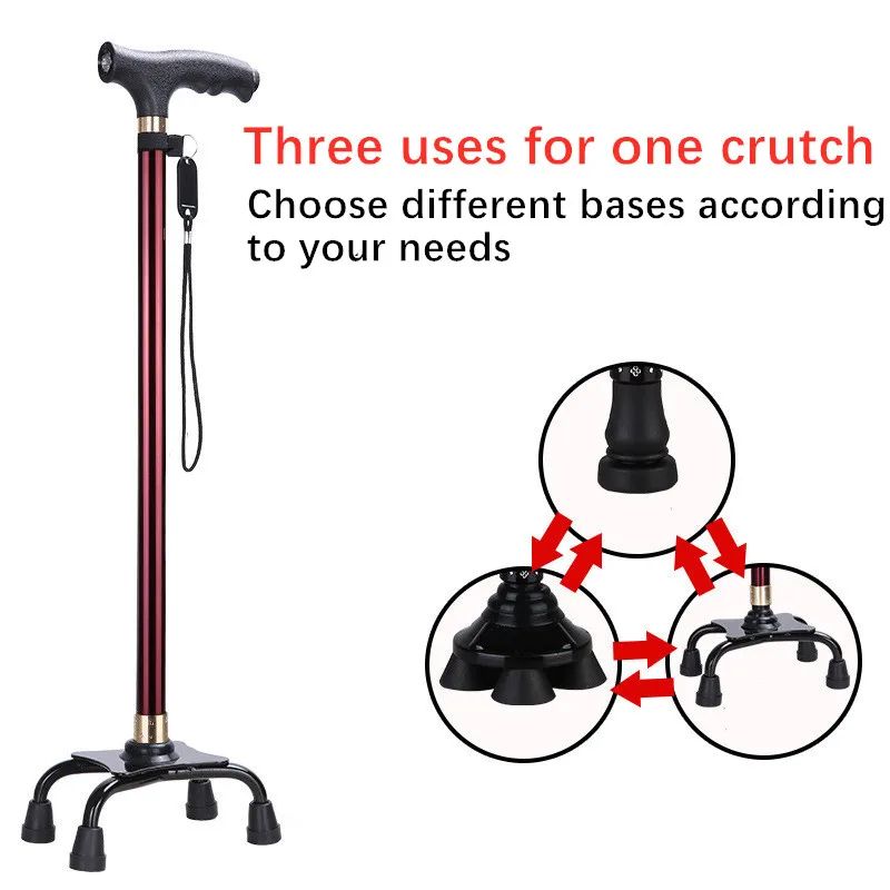 Retractable Non-Slip Aluminum Walking Cane with LED Light