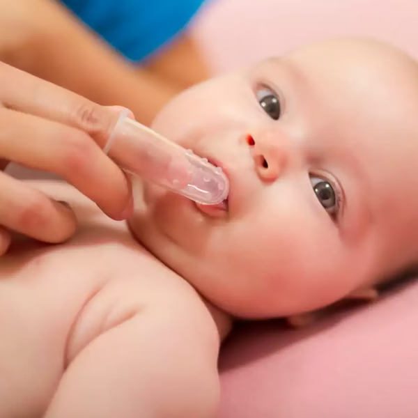 Dual-Sided Silicone Infant Finger Toothbrush – Ideal Baby Oral Care & Perfect Newborn Gift