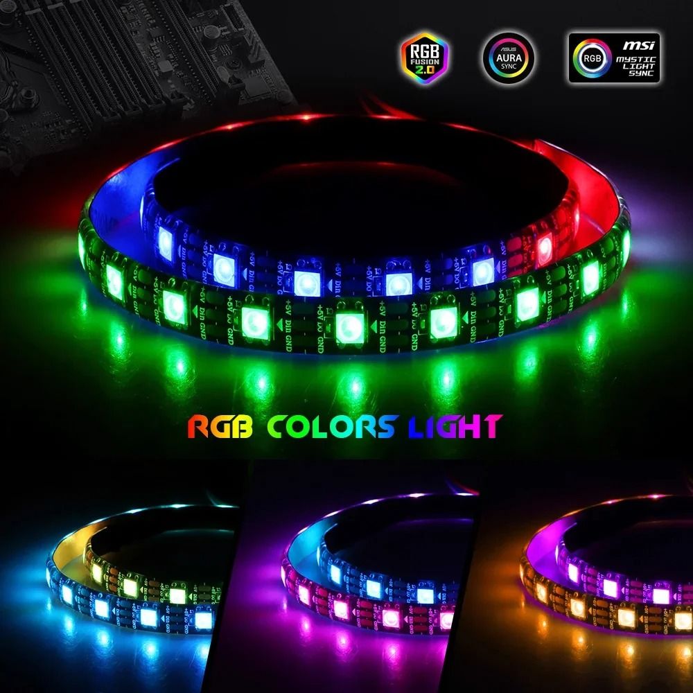 Addressable Rainbow WS2812B LED Strip Light 5V