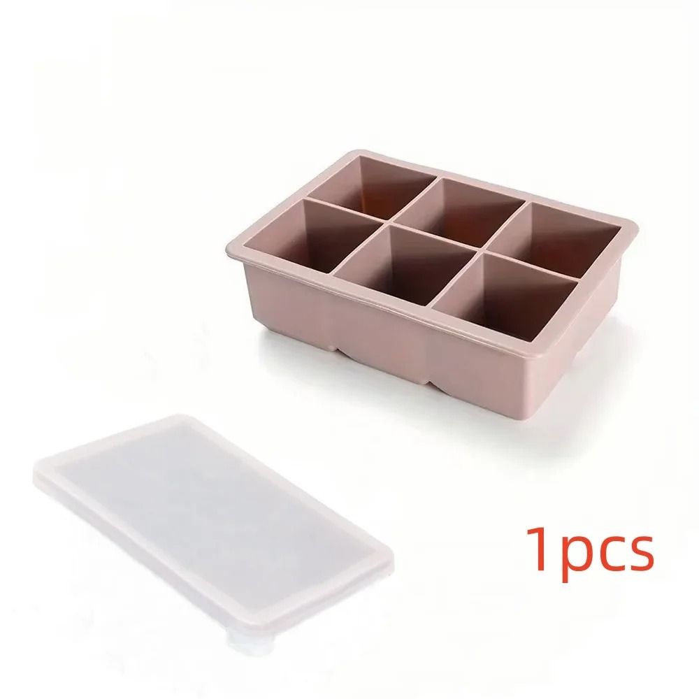 Premium Stackable Large Square Ice Cube Tray with Spill-Proof Lid