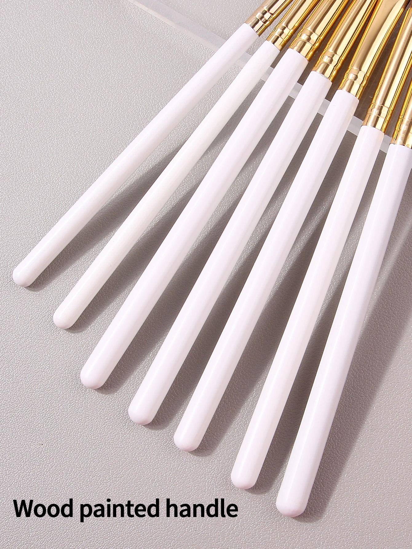 7Pcs Professional Eye Shadow Makeup Brush Set Natural Pony Hair Blending Smudge Shader Kit