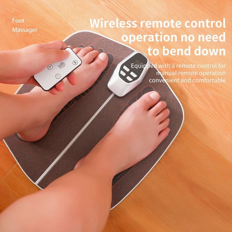 EMS Foot Massager Pad with USB Charging and Remote Control