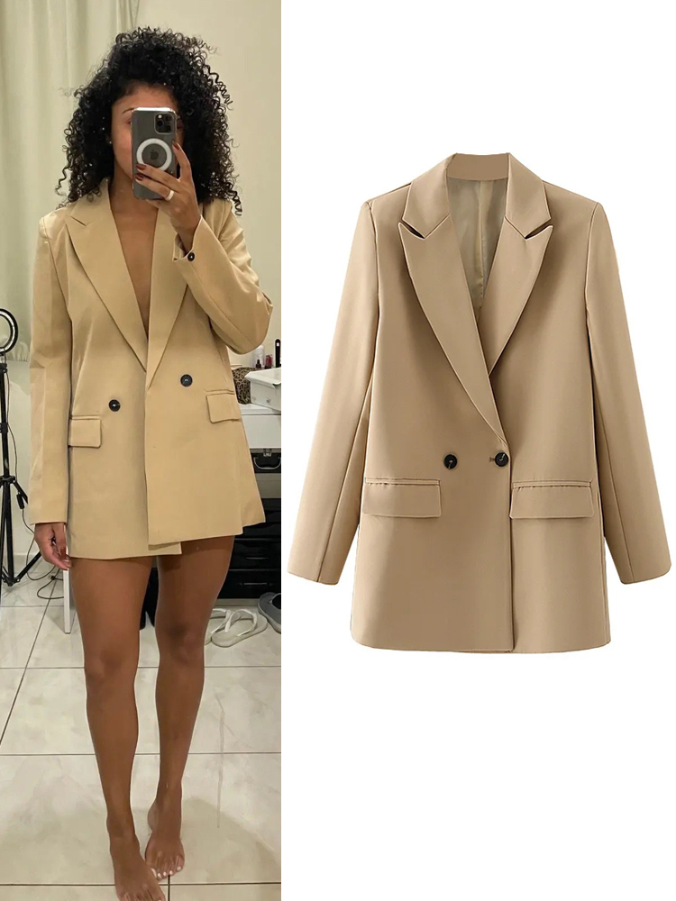TRAF Women's Blazer, Fashion Office Wear Jacket, Outerwear Coat