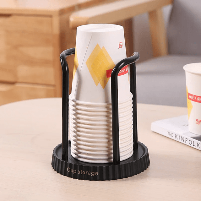 Luxury Disposable Cup Holder Stand – Acrylic Water and Tea Cup Organizer with Extended Stick Design