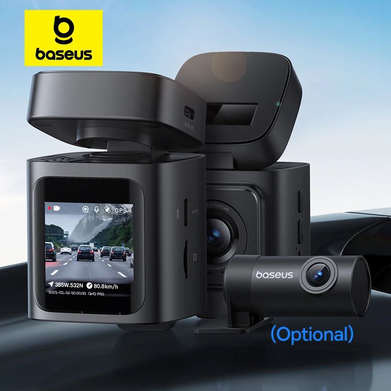 Baseus 3K Front & Rear GPS Dash Cam with 24H Parking Support