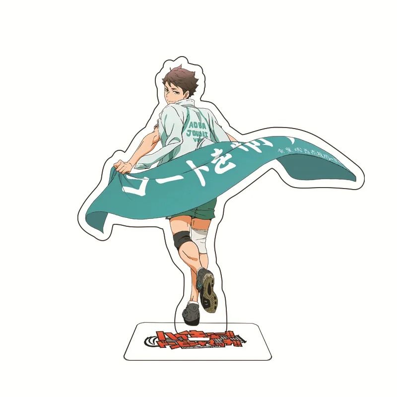Haikyuu!! 15cm Acrylic Stand Figure | Volleyball Boys Anime Table Plate | Original Desk Decor & Action Ornament