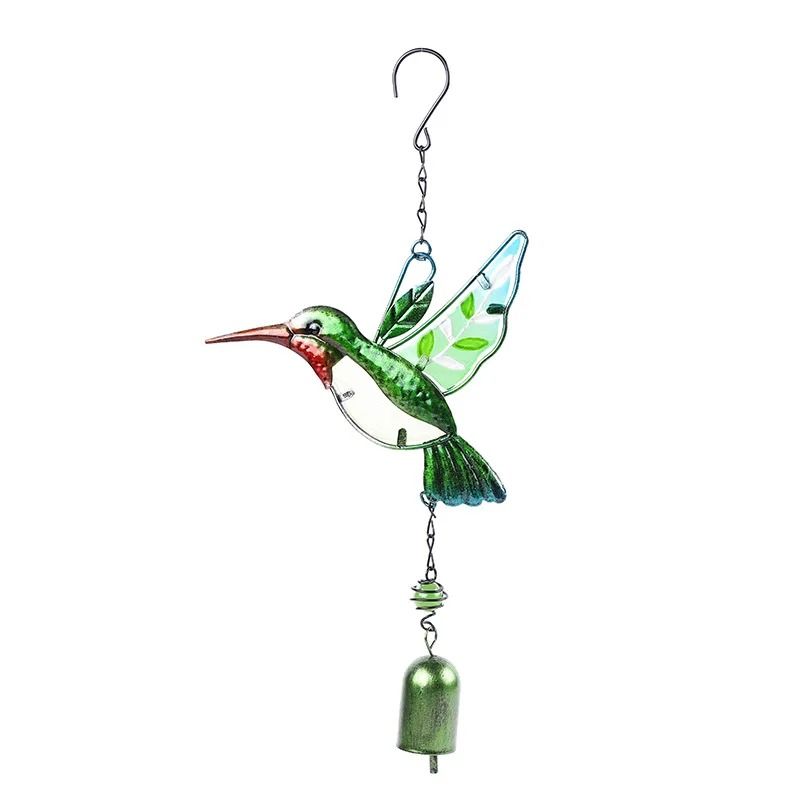 Artisanal Architectural Hummingbird and Dragonfly Wind Chime