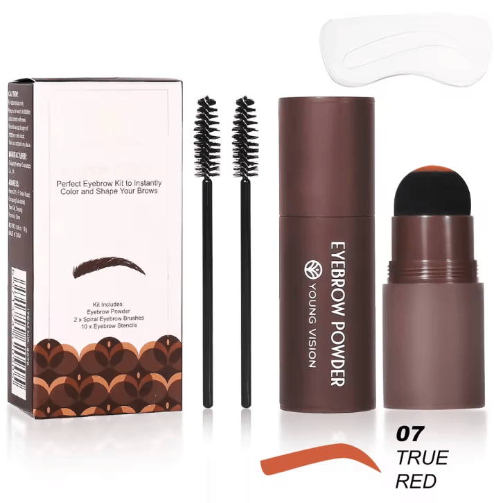 Waterproof Eyebrow Stamp Stencil Kit with 10 Brow Shaping Stencils