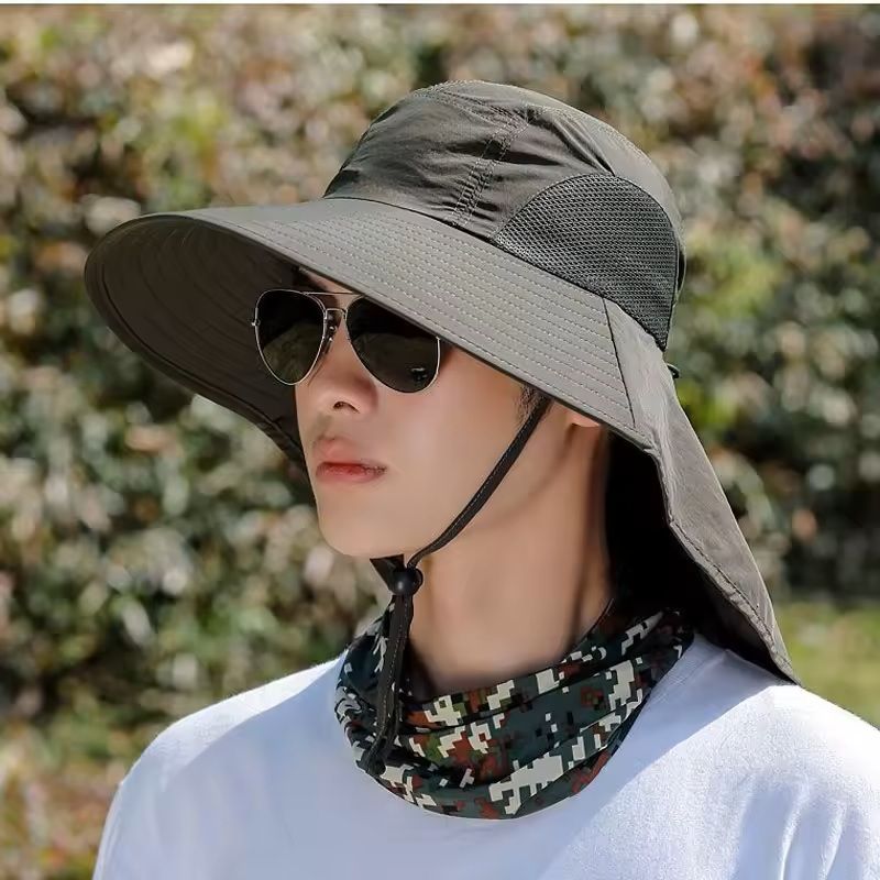 Wide Brim Outdoor Sun Hat with Neck Cover