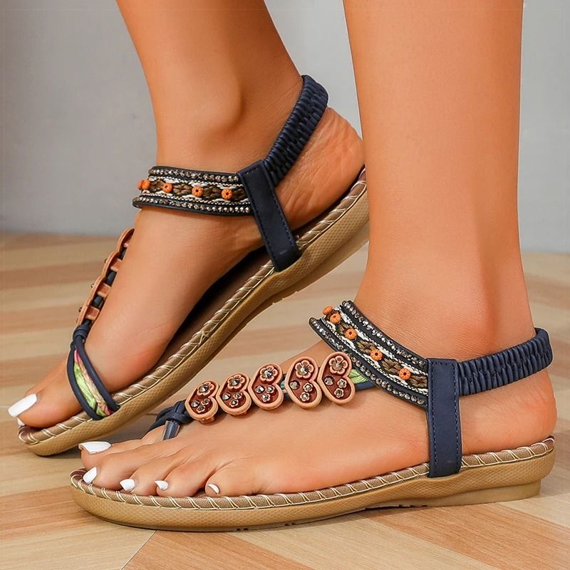 Women Soft Bottom Low Heel Flat Sandals Casual Summer Beach Footwear