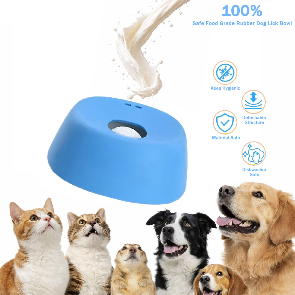Dog Lick Bowl Slow Feeder Non Slip Spherical Feeding Bowl for Dogs