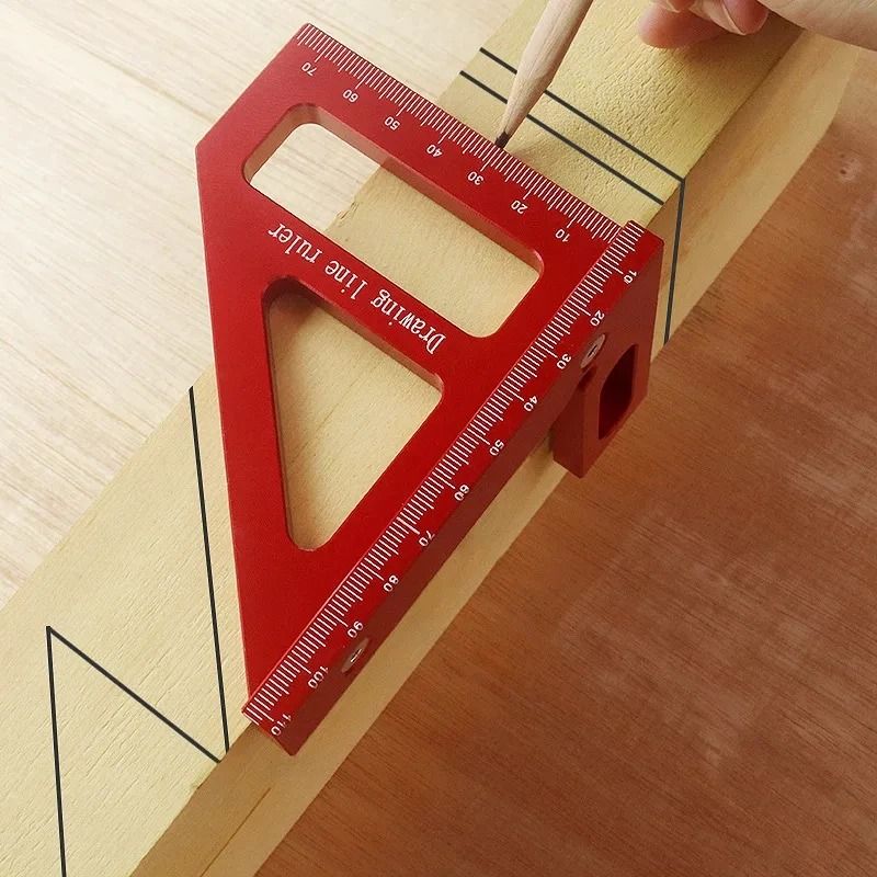 High-Precision Aluminum Alloy Woodworking Square & Miter Ruler