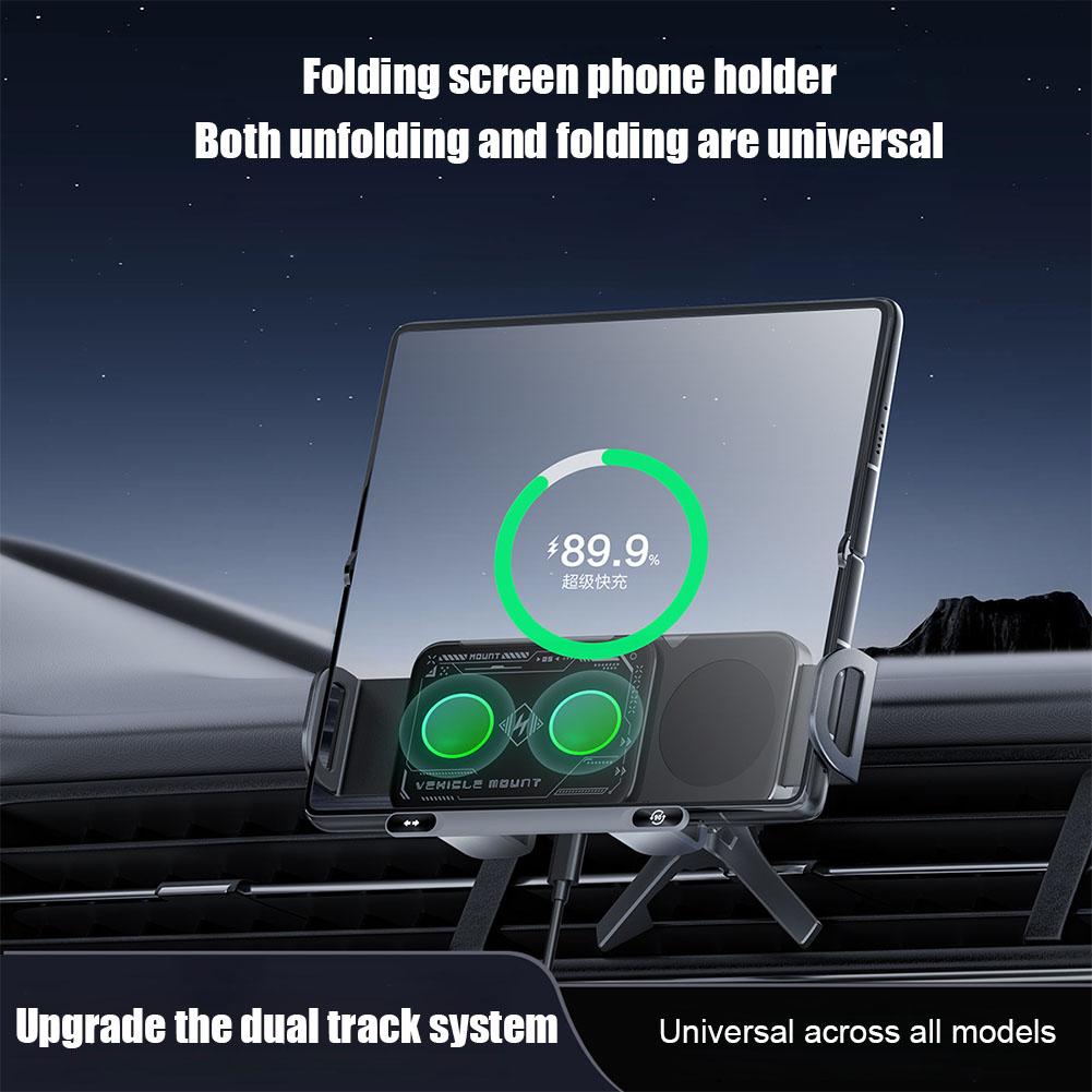 Samsung Wireless Charging Car Mount Holder, 360 Rotation Automatic Clamping, 15W Fast Charging Air Vent Phone Bracket