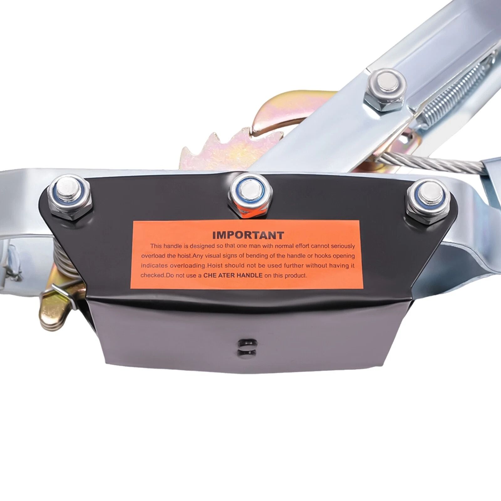 Heavy Duty Hand Puller Hoist, 5 Ton Cable Winch with 3 Hooks
