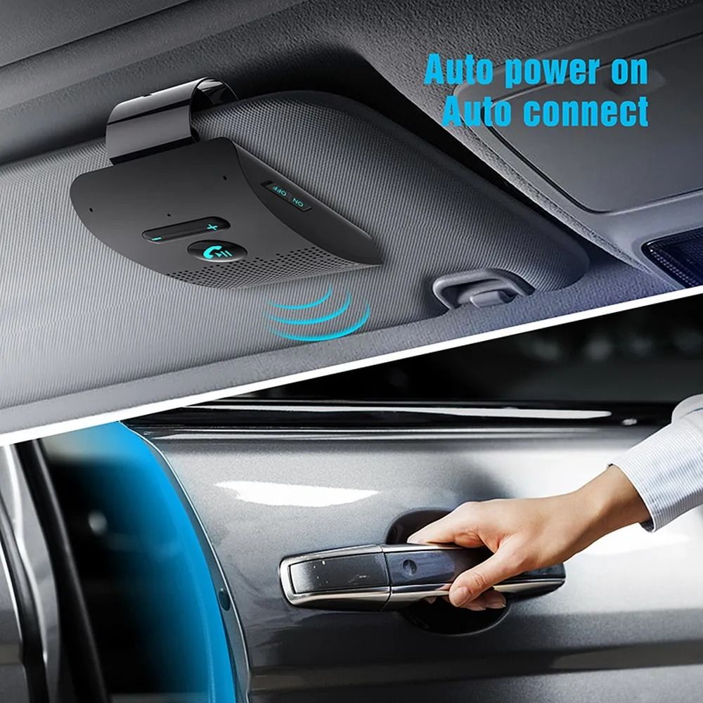 Bluetooth Five Point Zero Handsfree Car Kit with HiFi Speaker