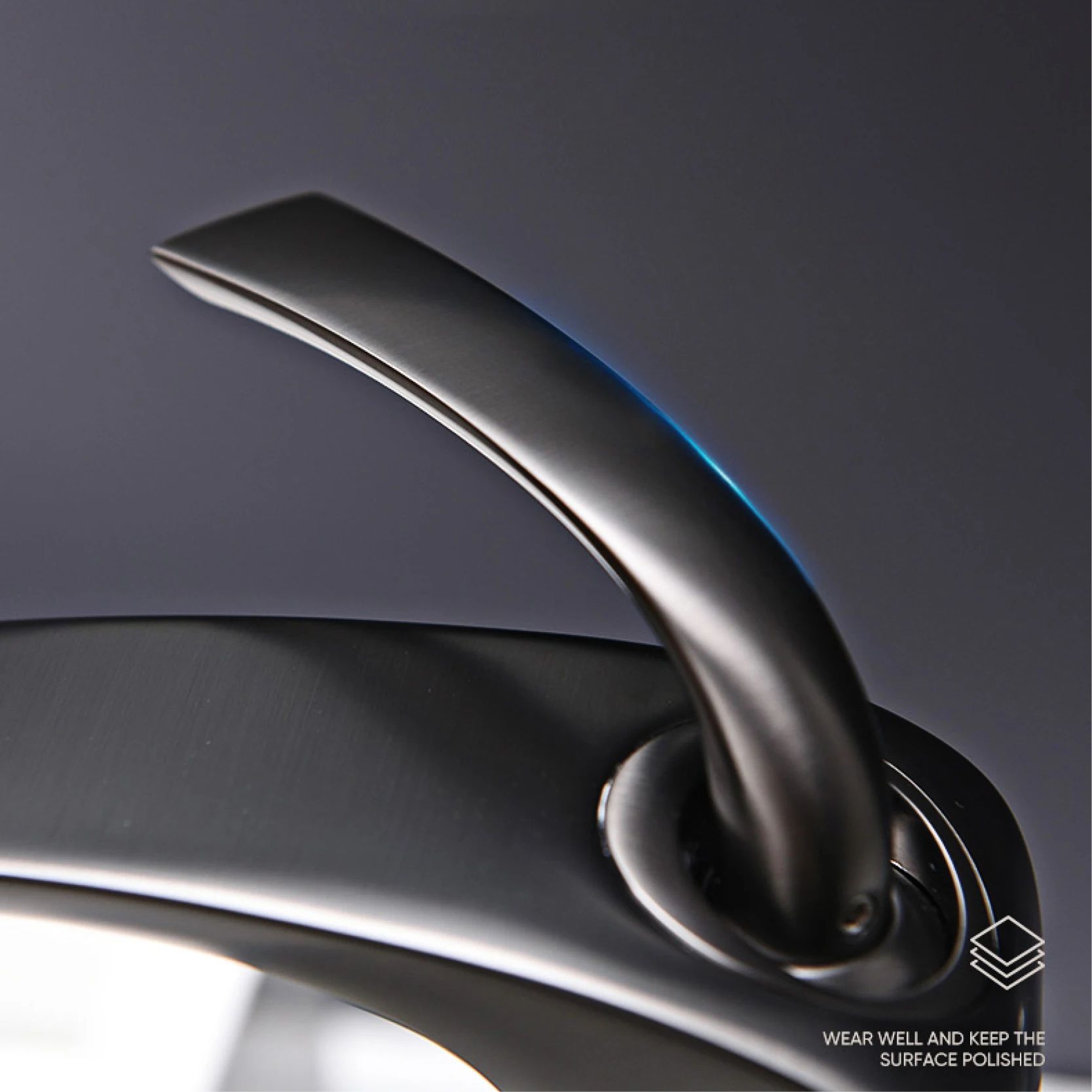 Luxury Gun Grey Bathroom Vanity Faucet