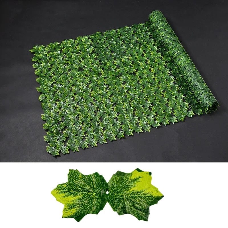 Artificial Ivy Privacy Fence – High-Definition Apple Leaf Vertical Garden Screen