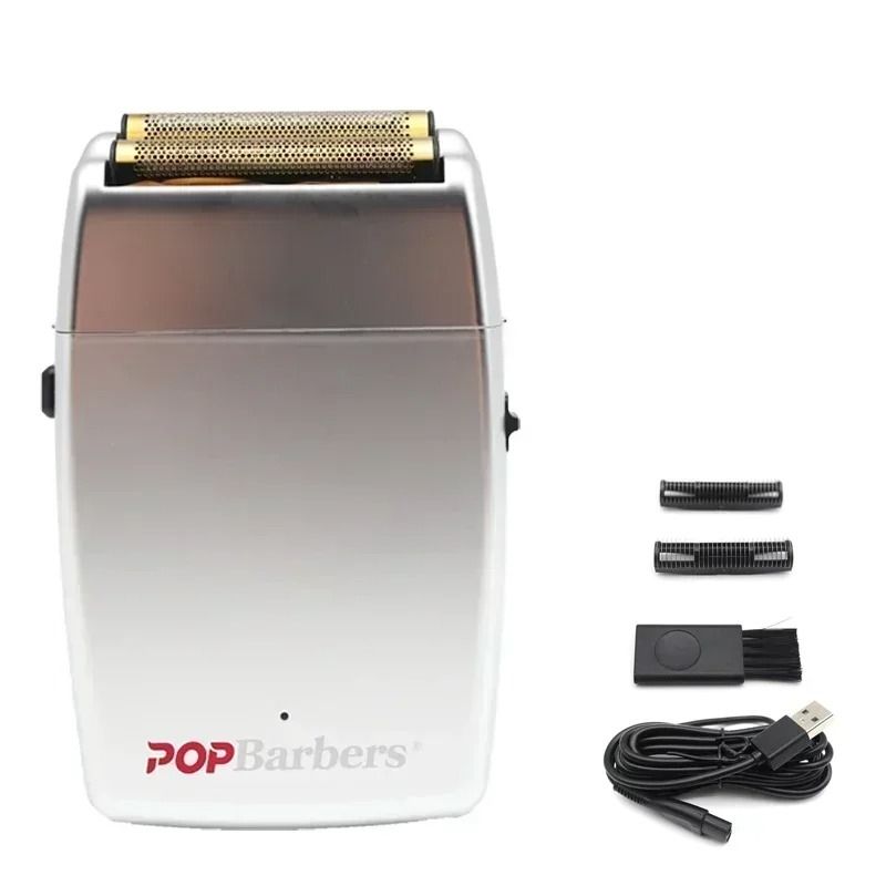 Professional Electric Beard Trimmer Double Foil Shaver with USB Charging