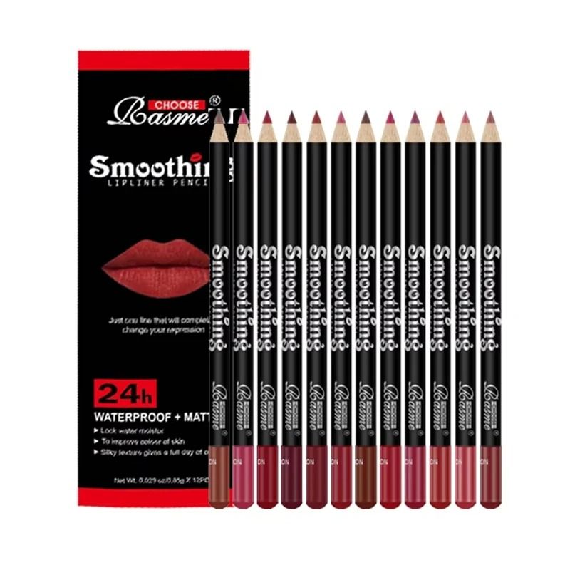 12-Piece Professional Lip Liner and Matte Lipstick Set