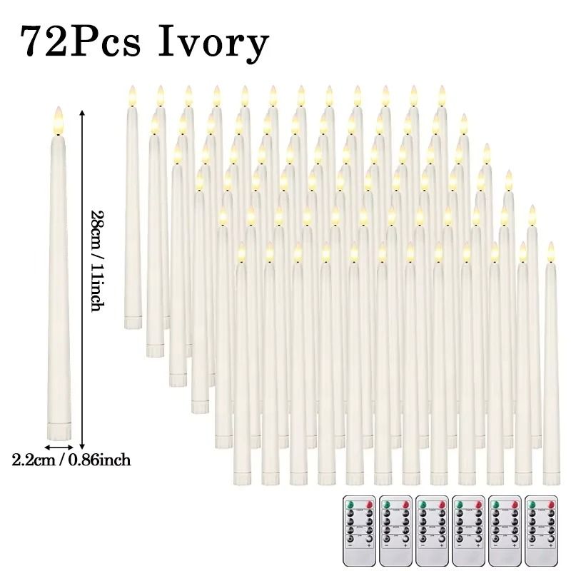 Flameless LED Taper Candles | Battery Operated Flickering Faux Candles