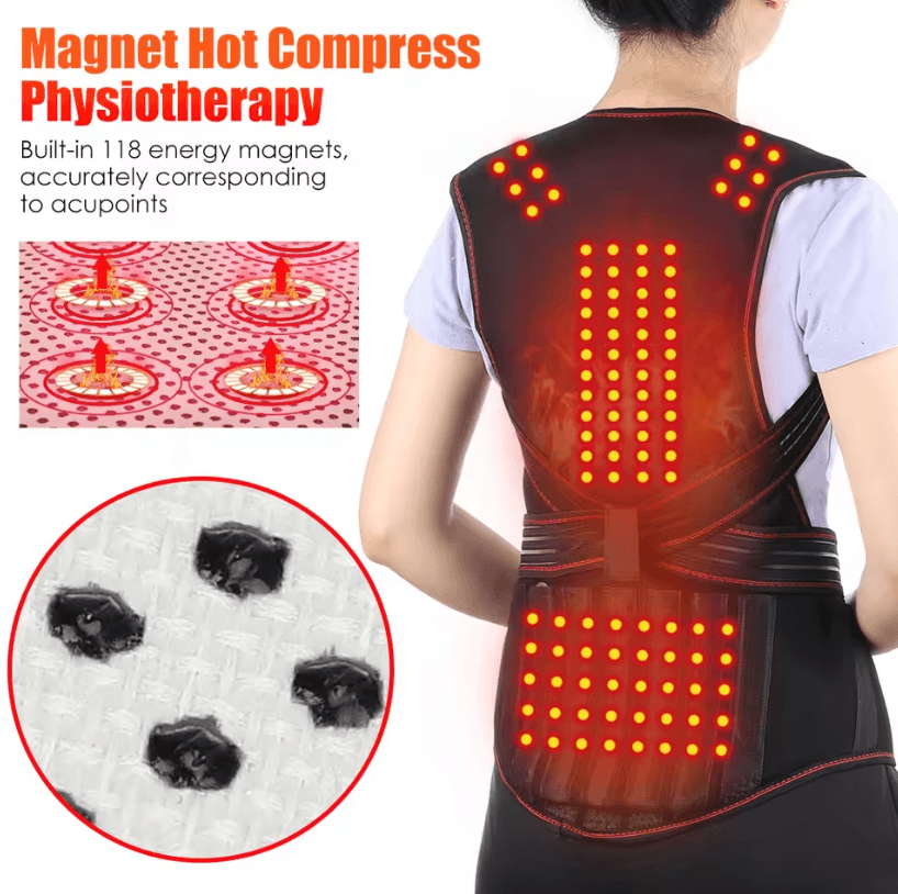 Tourmaline Magnetic Heated Vest and Lumbar Support Thermal Brace