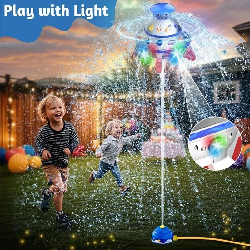 Light Up Flying Sprinkler Toy for Kids