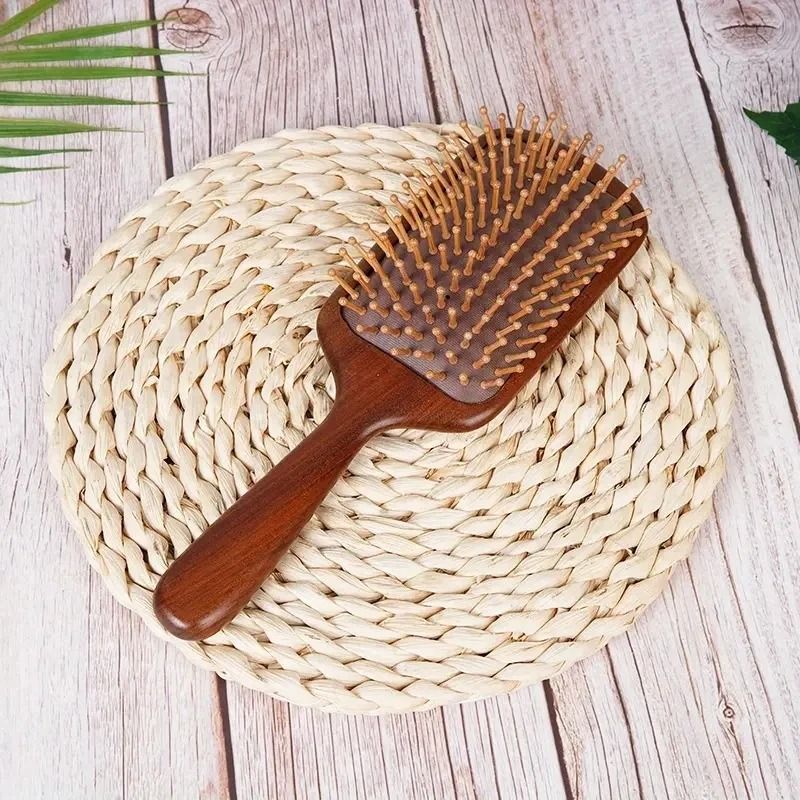 Luxurious Sandalwood Air Cushion Comb | Artisan Scalp Massaging Hairbrush