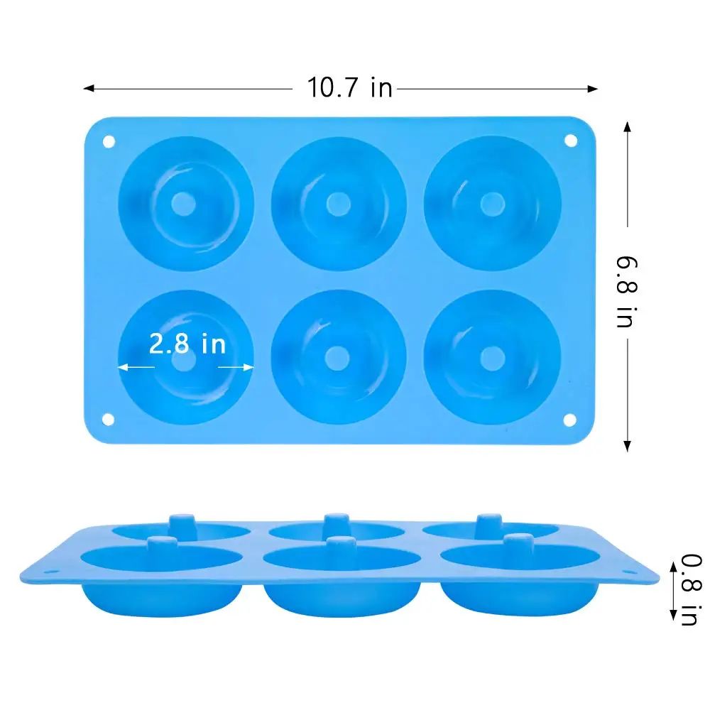 Premium 6-Cavity Silicone Donut & Baking Mold – Non-Stick Pastry, Cake & Dessert Pan