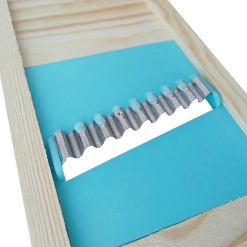 Fries Grid Stainless Steel Potato Cutter Wooden Handle Vegetable Slicer